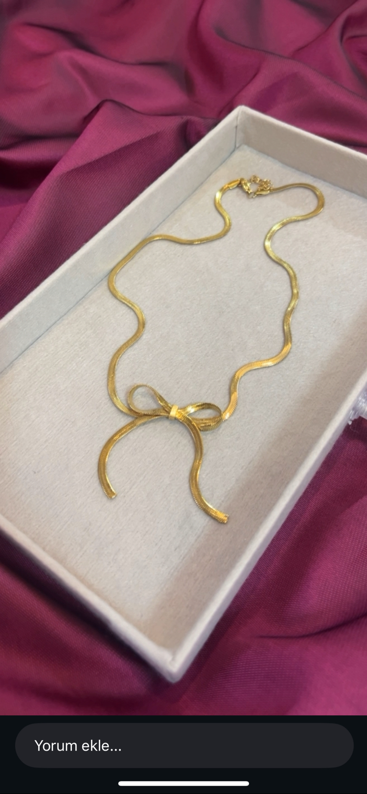 Fiyonk gold kolye