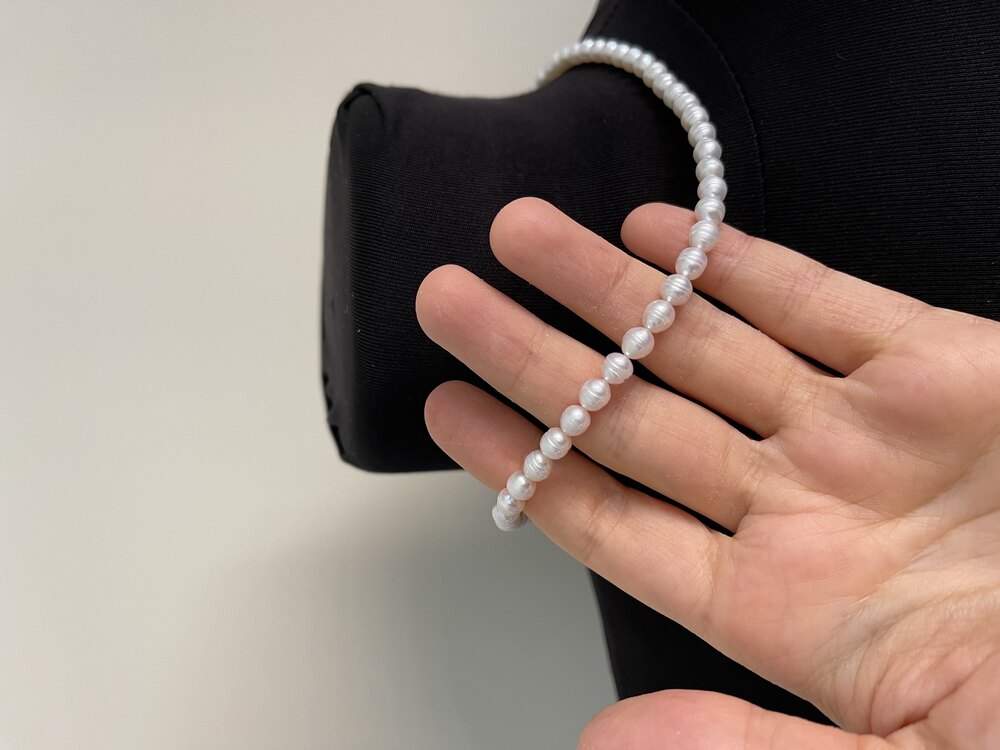 İthal Premium Beyaz 5-6 mm Gerçek Tatlısu İnci Kolye