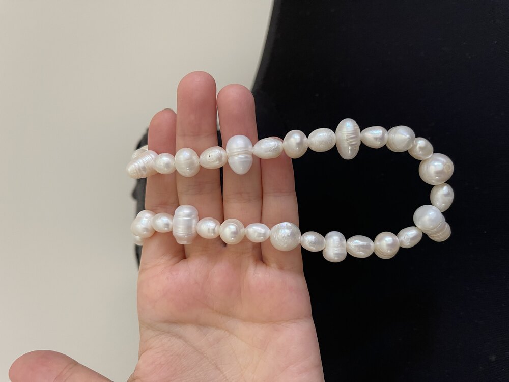 Büyük Boy Gerçek Tatlısu İnci Uzun Kolye