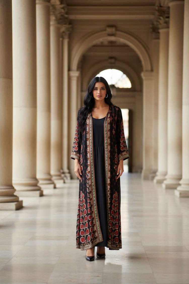 2 Parça Bİba Hint Elbise -Kaftan takım