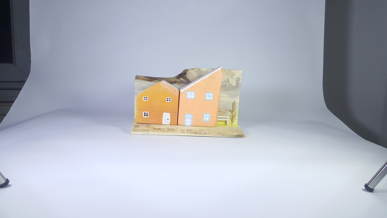 Eşsiz Minik Sokak Canlandırması - Ahşap ve Doğanın Buluşması (23x14x8,5 cm.)