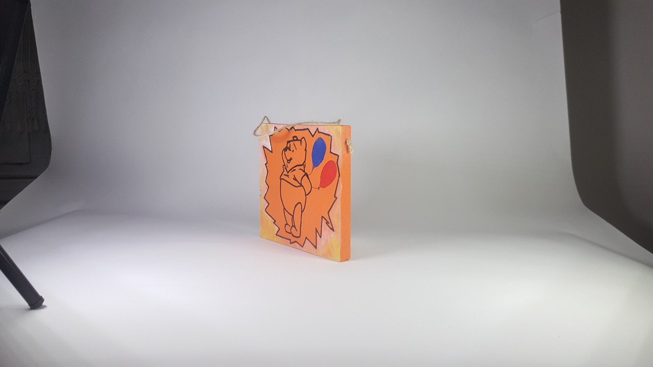 El Yapımı Masif Ahşap Duvar Süsü - 15x15 cm