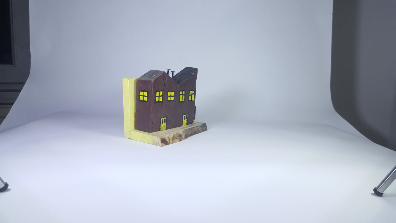 Eşsiz 3D Sokak Canlandırması - Ahşap ve Doğanın Buluşması (18x14x9,5 cm.)