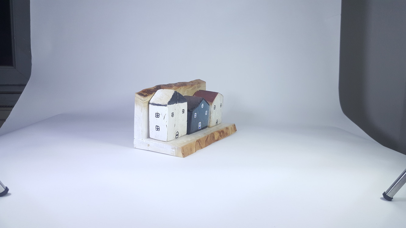 Eşsiz Minik Sokak Canlandırması - Ahşap ve Doğanın Buluşması (25x12x10 cm.)