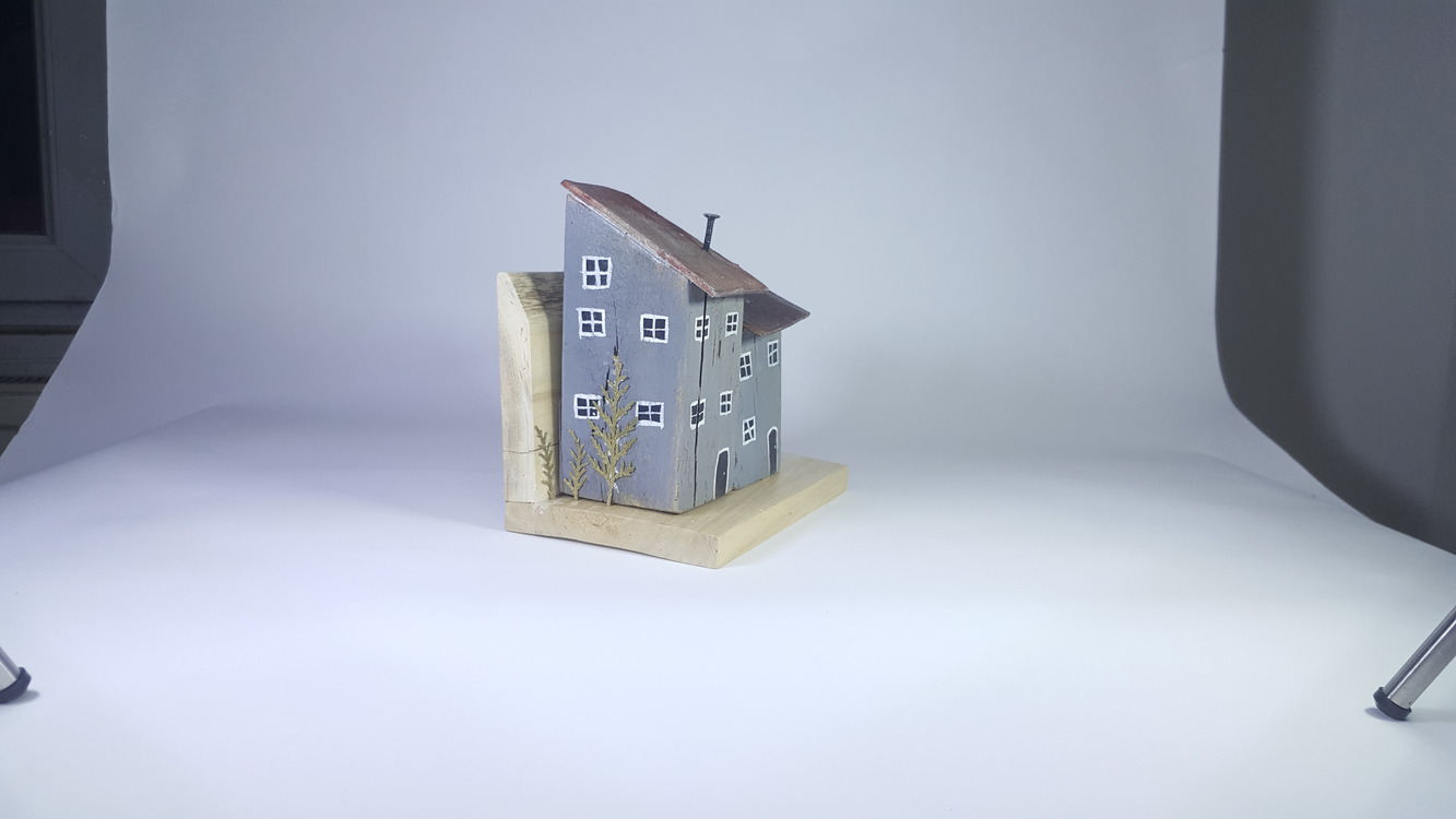 Ahşap ve Doğanın Buluşması (18,5x11x17 cm.)- Eşsiz Minik Sokak Canlandırması -