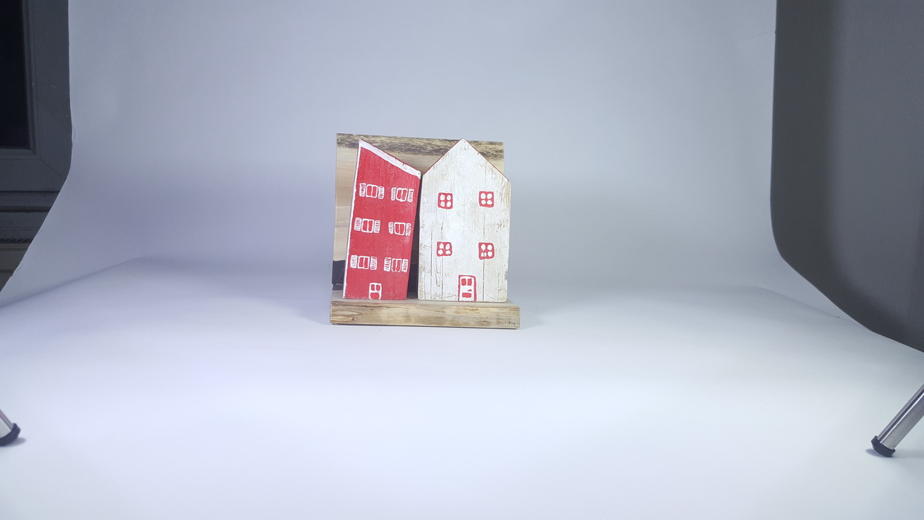 Eşsiz Minik Sokak Canlandırması - Ahşap ve Doğanın Buluşması (16x15x16 cm.)
