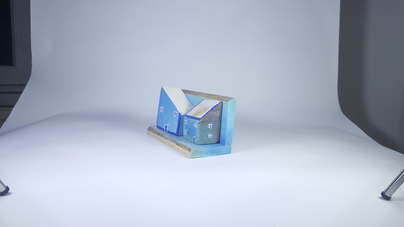 Eşsiz Minik Sokak Canlandırması - Ahşap ve Doğanın Buluşması (20x9x8 cm.)