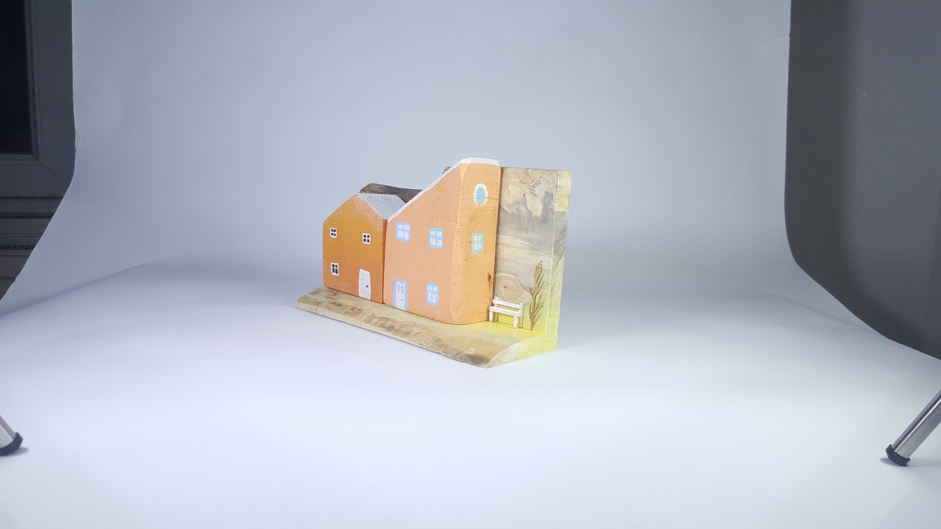 Eşsiz Minik Sokak Canlandırması - Ahşap ve Doğanın Buluşması (23x14x8,5 cm.)