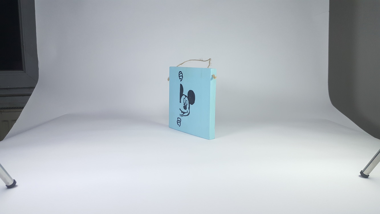El Yapımı Masif Ahşap Duvar Süsü - 15x15 cm