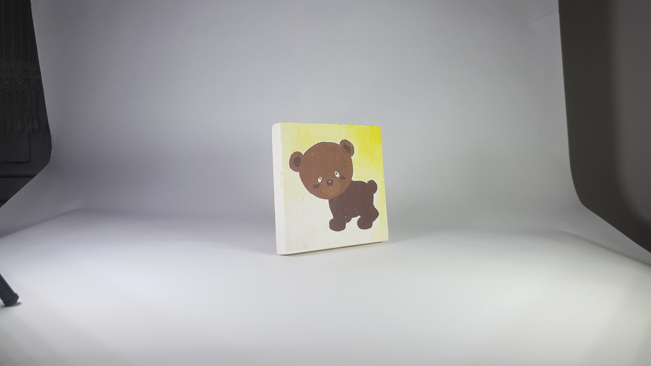 El Yapımı Masif Ahşap Duvar Süsü - 15x15 cm