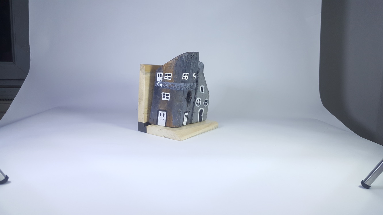 Ahşap ve Doğanın Buluşması (17x15x11 cm.) -Eşsiz Minik Sokak Canlandırması -