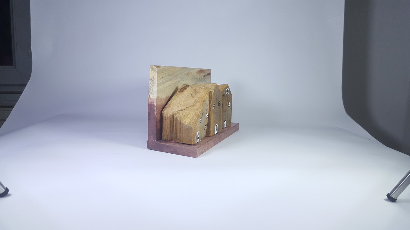 Ahşap ve Doğanın Buluşması (26x14x9 cm.) -Eşsiz Minik Sokak Canlandırması -