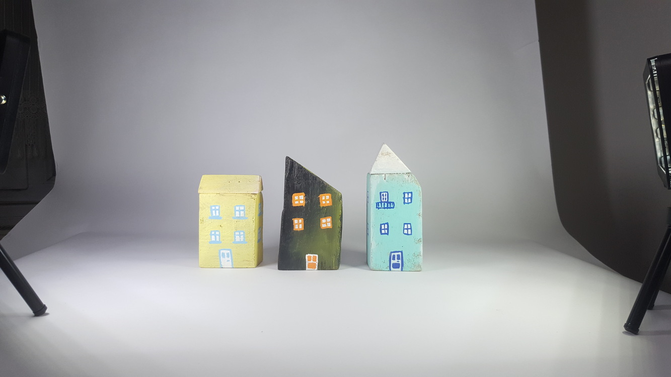 3'lü El Yapımı ahşap Masa Süsü (11x5x5 cm, 9x5x5 cm, 12x5x6 cm..)