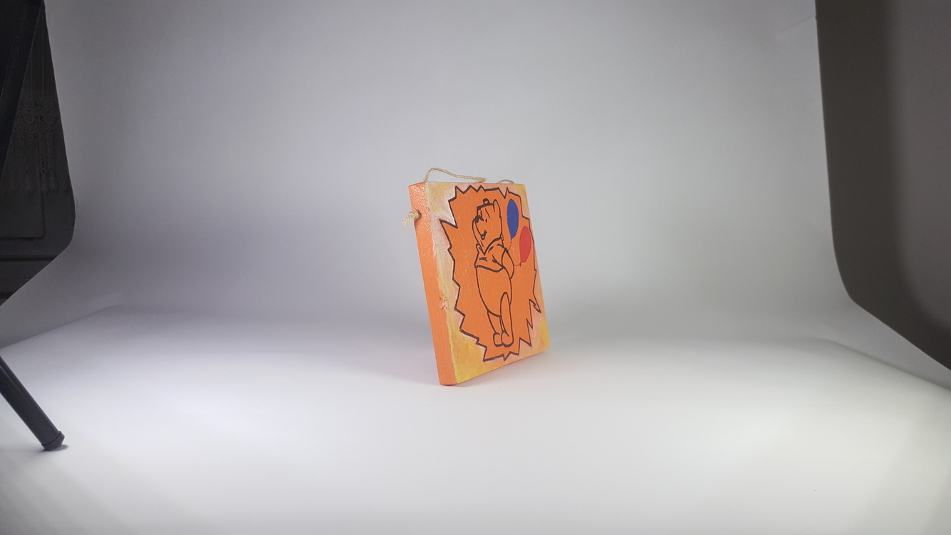 El Yapımı Masif Ahşap Duvar Süsü - 15x15 cm