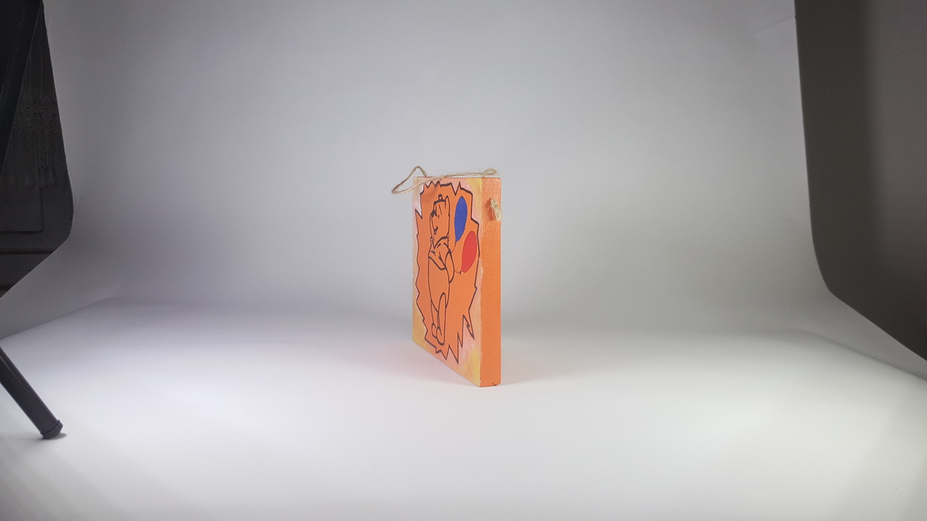 El Yapımı Masif Ahşap Duvar Süsü - 15x15 cm