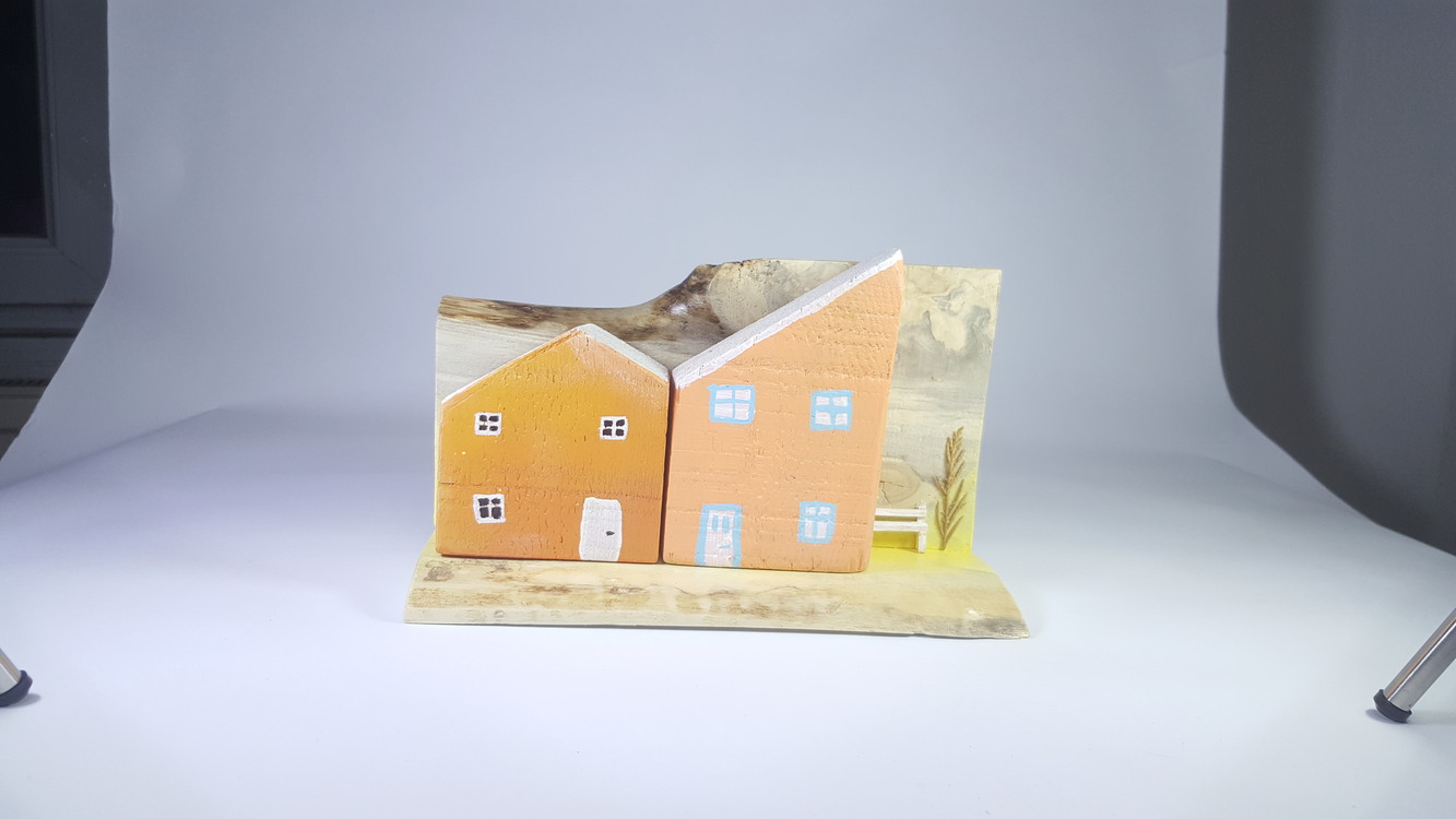 Eşsiz Minik Sokak Canlandırması - Ahşap ve Doğanın Buluşması (23x14x8,5 cm.)
