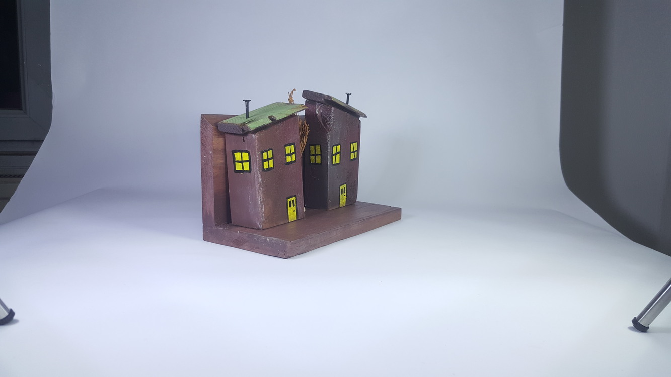 Eşsiz Minik Sokak Canlandırması - Ahşap ve Doğanın Buluşması (26x18x11,5 cm.)