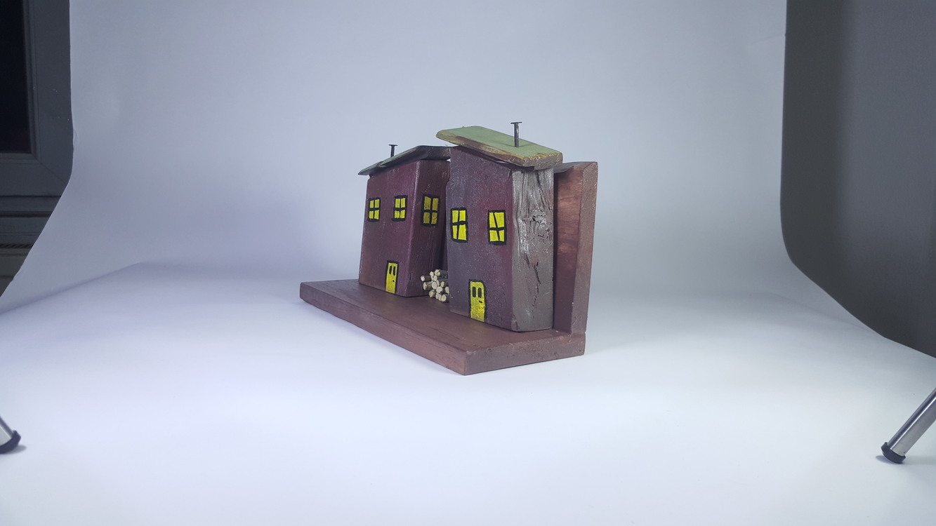 Eşsiz Minik Sokak Canlandırması - Ahşap ve Doğanın Buluşması (26x18x11,5 cm.)