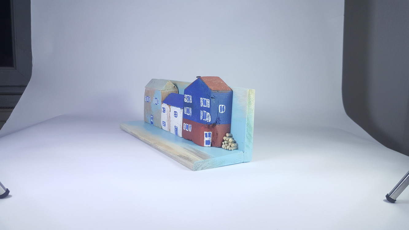 Eşsiz Minik Sokak Canlandırması - Ahşap ve Doğanın Buluşması (30x14x11 cm.)