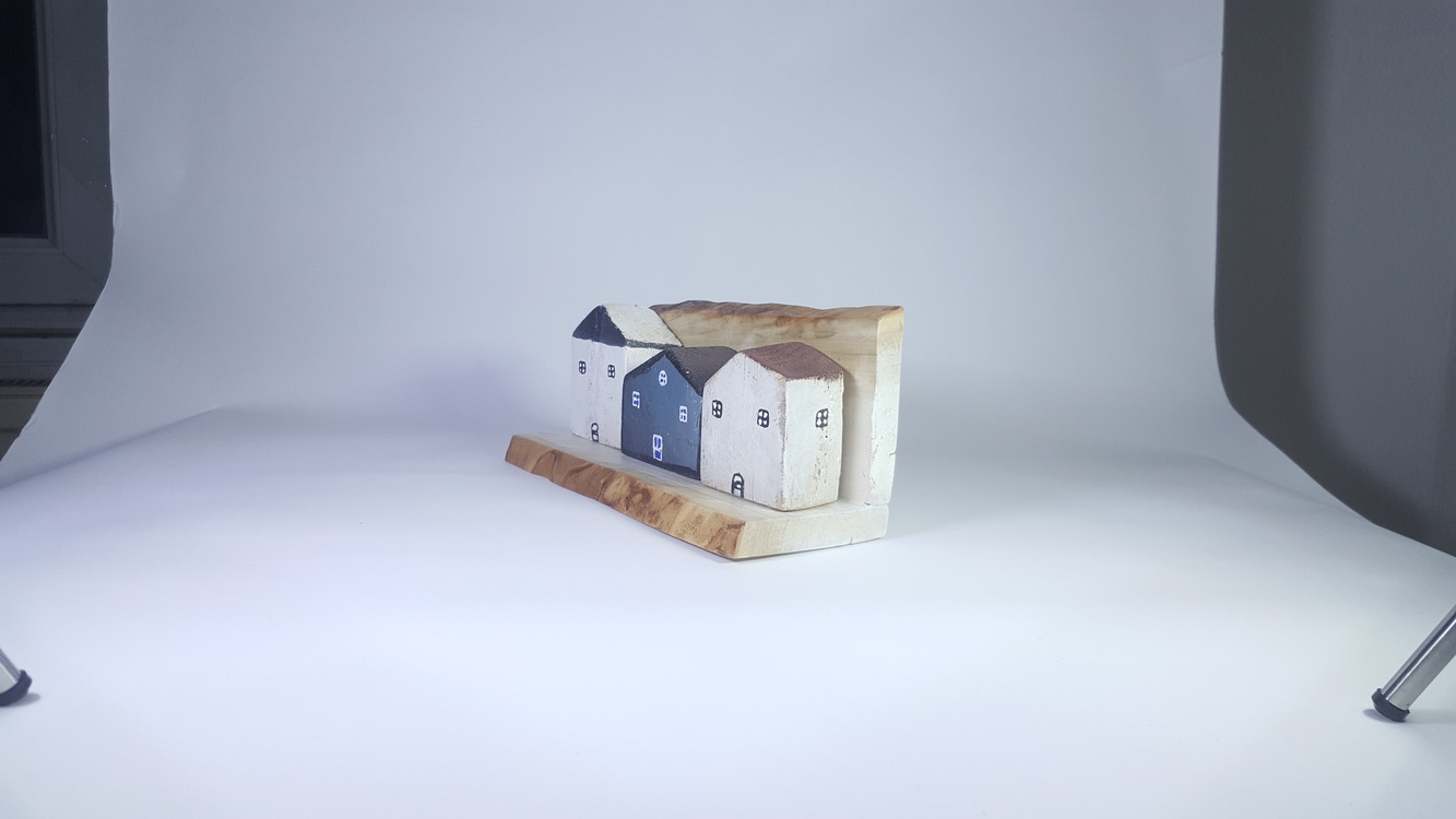 Eşsiz Minik Sokak Canlandırması - Ahşap ve Doğanın Buluşması (25x12x10 cm.)