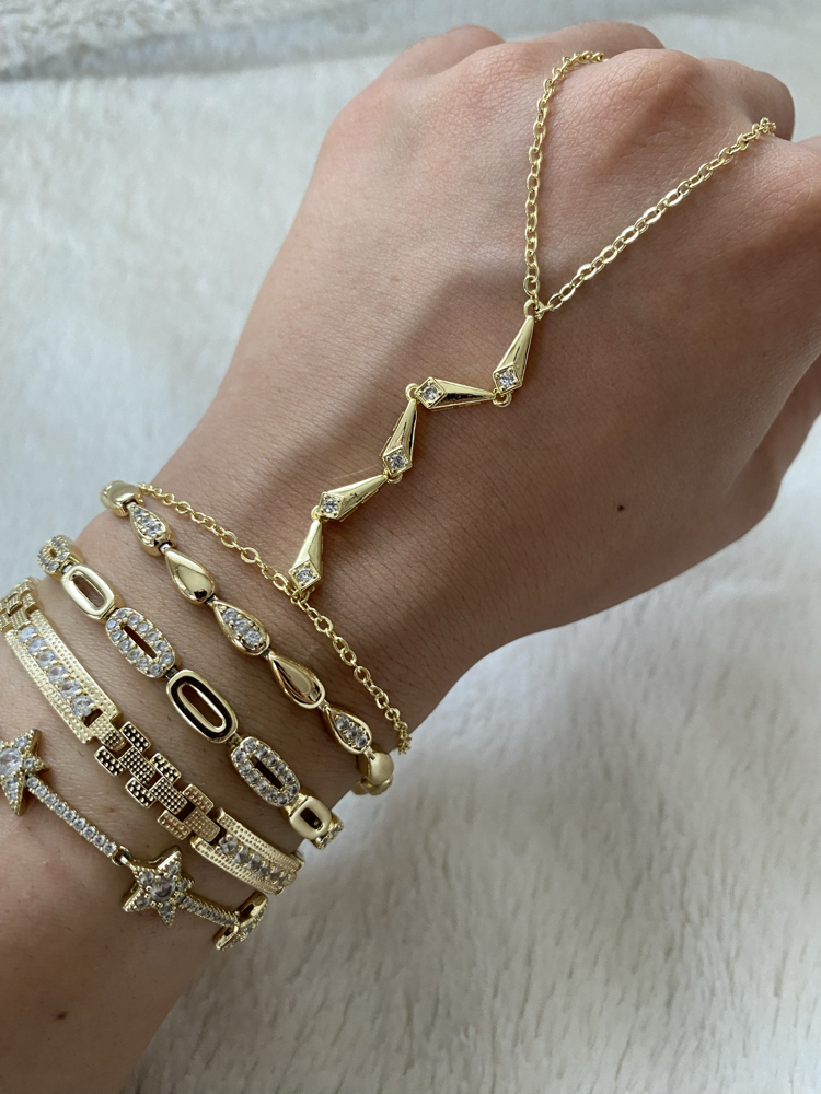 Ysx | 14K Ok Model Şahmeran Bileklik