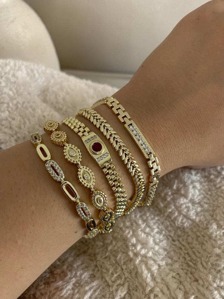 Özel Seri | 14K Vintage Göz Motif Bileklik