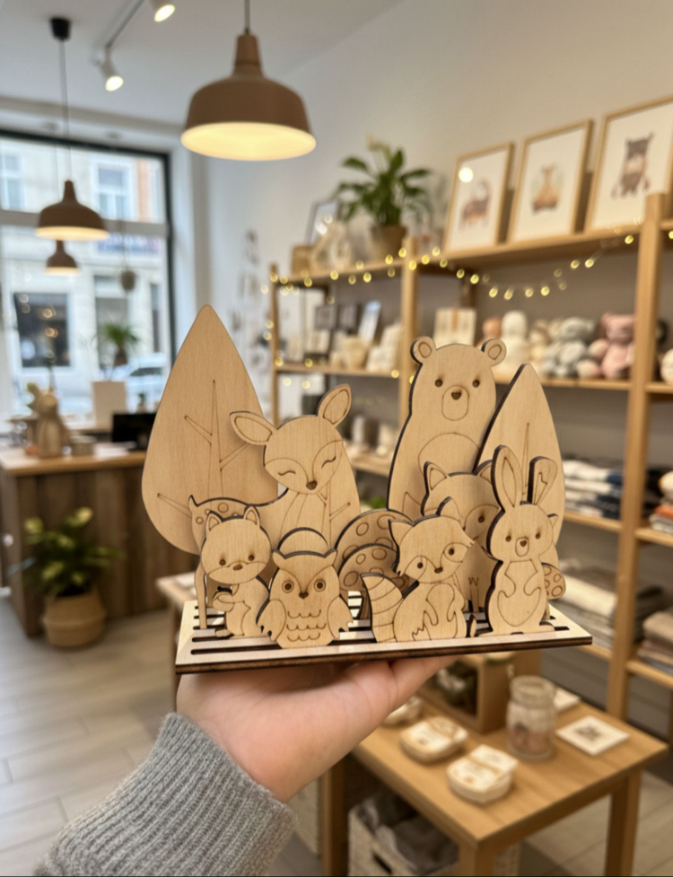 Ahşap Boyanabilir Puzzle 