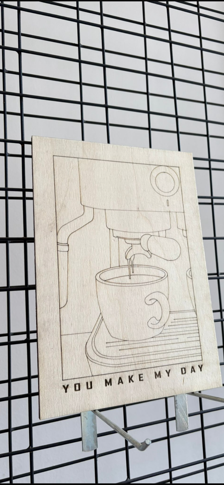Boyanabilir Ahşap Tablo 19 cm x 27 "Coffee"