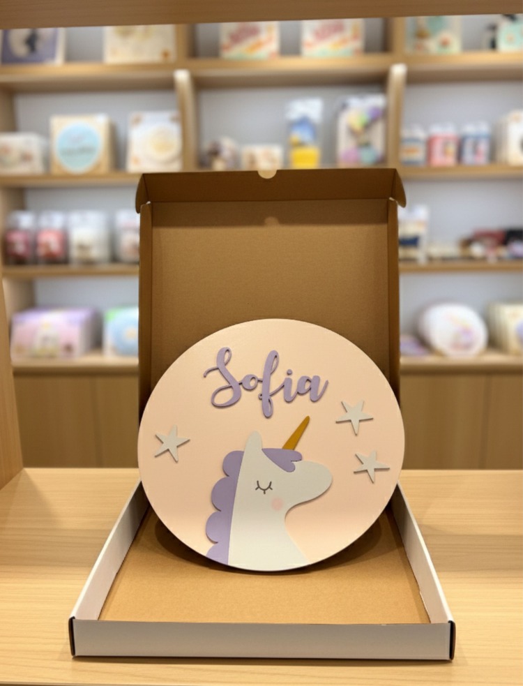 İsimli Duvar / Kapı Süsü Unicorn
