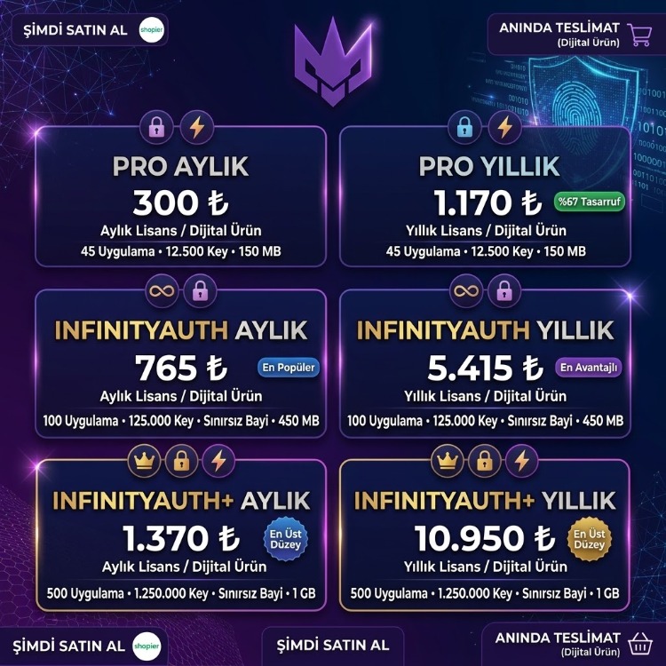 InfinityAuth Yıllık