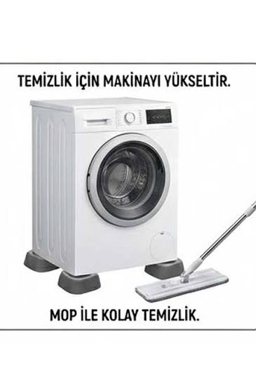 4'lü Çamaşır Makinesi Titreşim Engelleyici Ped - Kaydırmaz Sarsıntı Önleyici