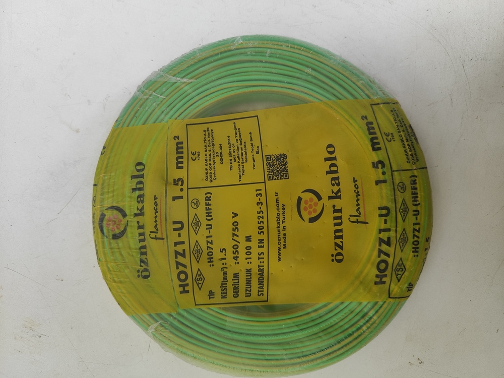 Öznur 1.5 MM Nya Kablo Helojen Free 100 Mt lik paketli