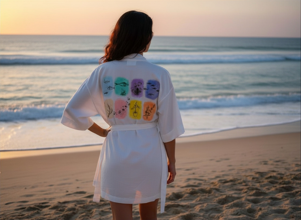 Kimono, hand-painted • Colorbox
