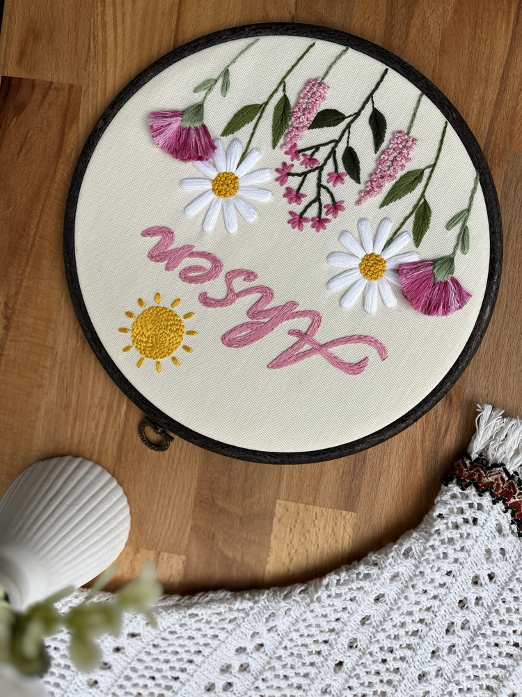 “Ahsen” bebek odası kapı süsü (Kişiselleştirilir)