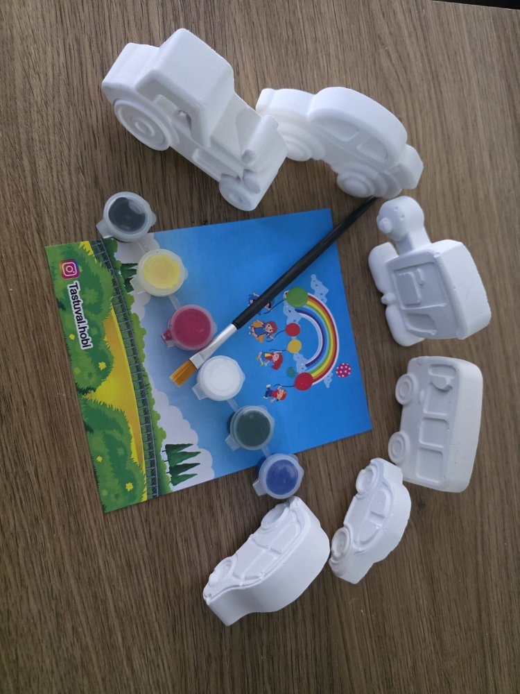 6 li taşıtlar boyama seti