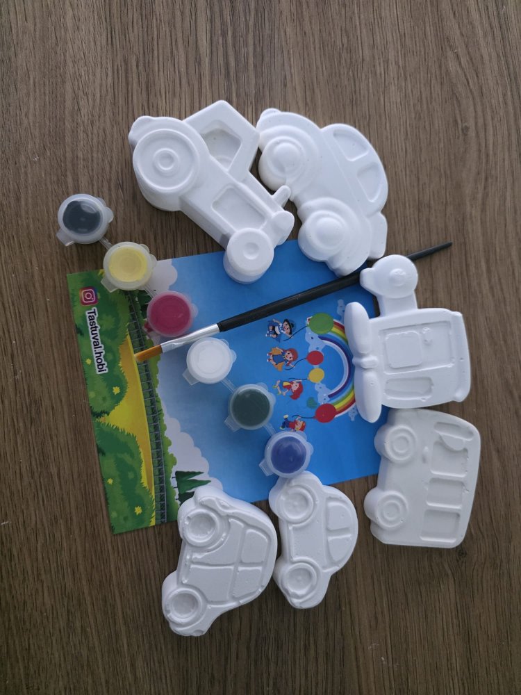 6 li taşıtlar boyama seti