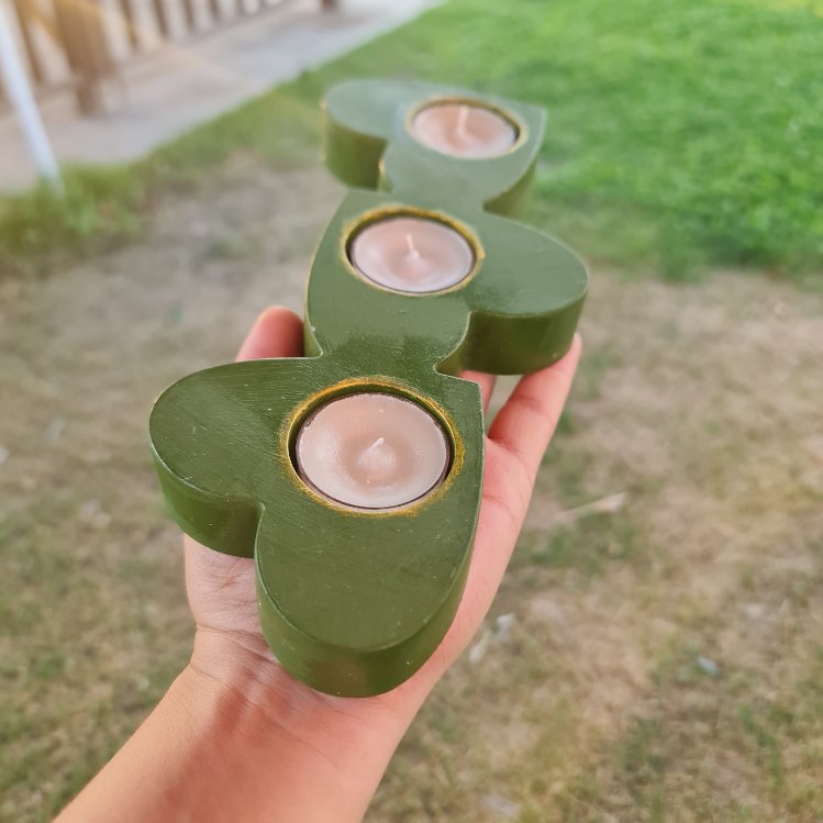 kalp 3 lu tealight mumluk