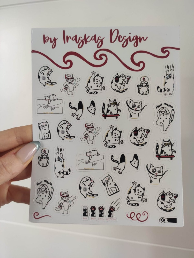 2'li Doodle Cat Series