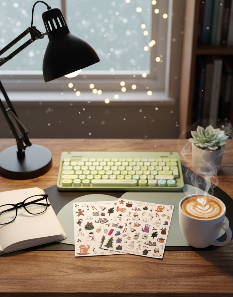 2'li Cozy Winter Sticker Seti