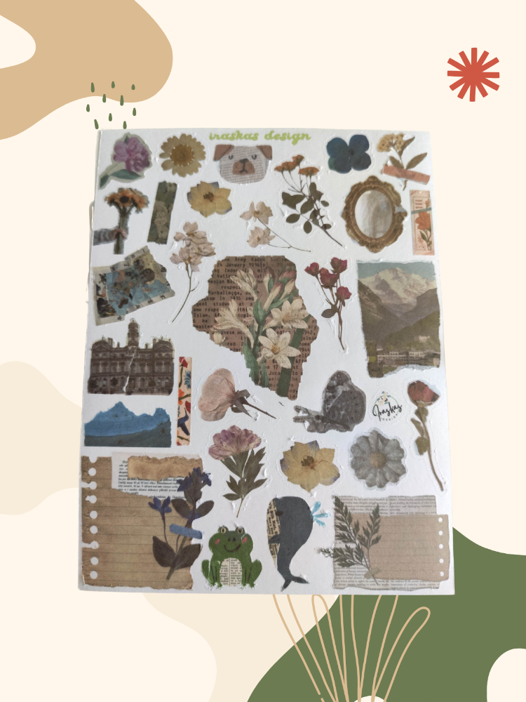 2'li Japon Vintage Sticker Seti