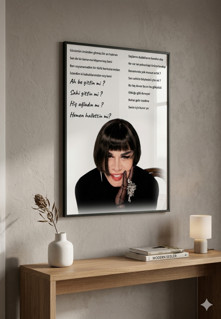 Sezen Aksu Ahşap Poster