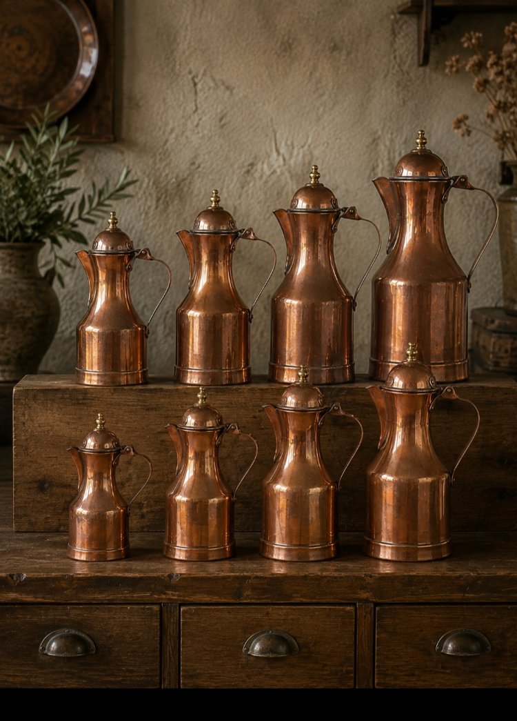 Bakır kahvedanlık set