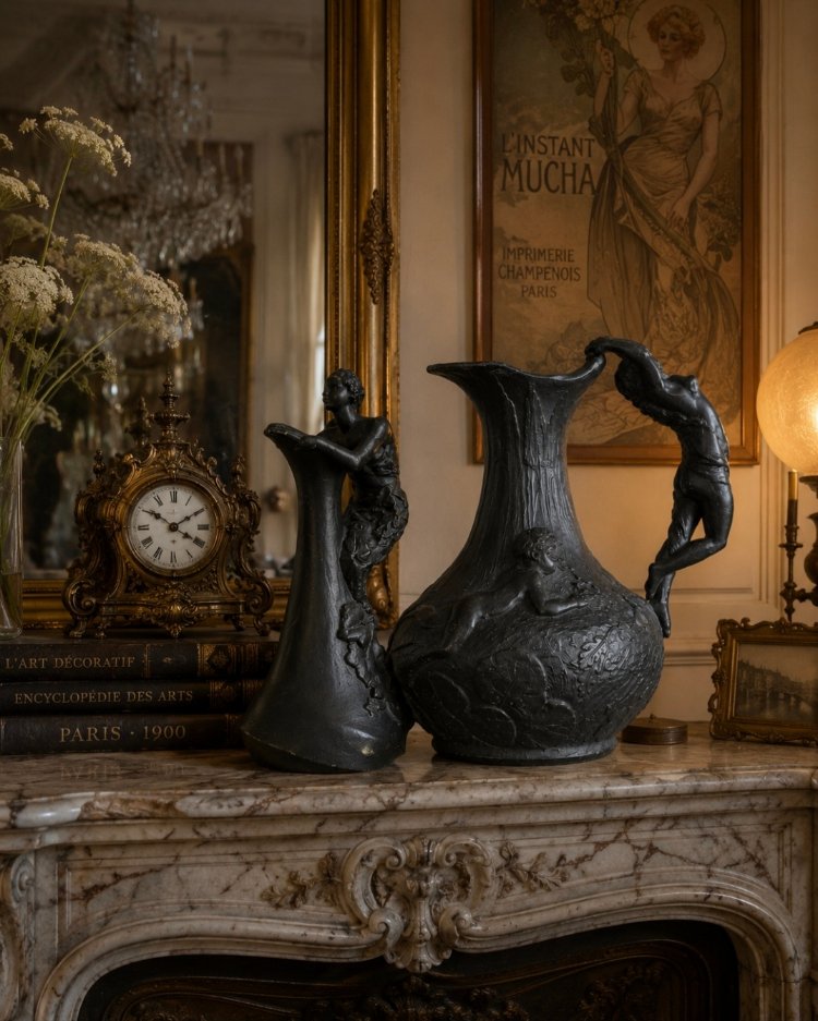 Art nouveau çift vazo