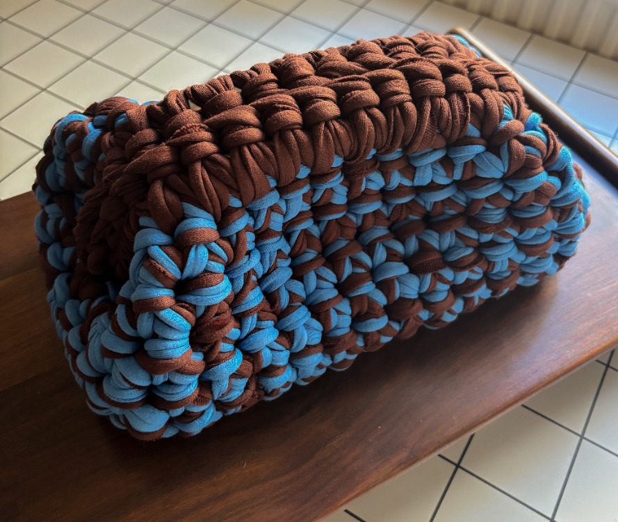 Kahve Mavi Clutch Çanta