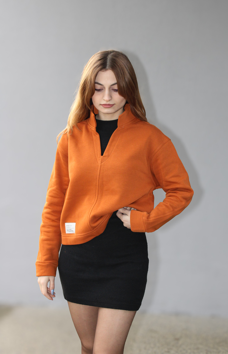 Kremit Bloom Crop Hakim Yaka Sweatshirt
