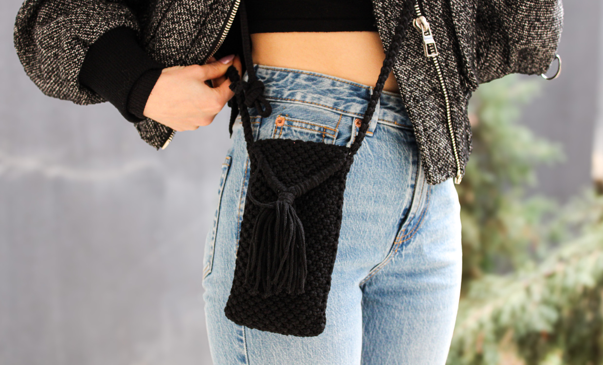 Noira Makrome Telefon Çantası/ Noira Macramé Phone Bag