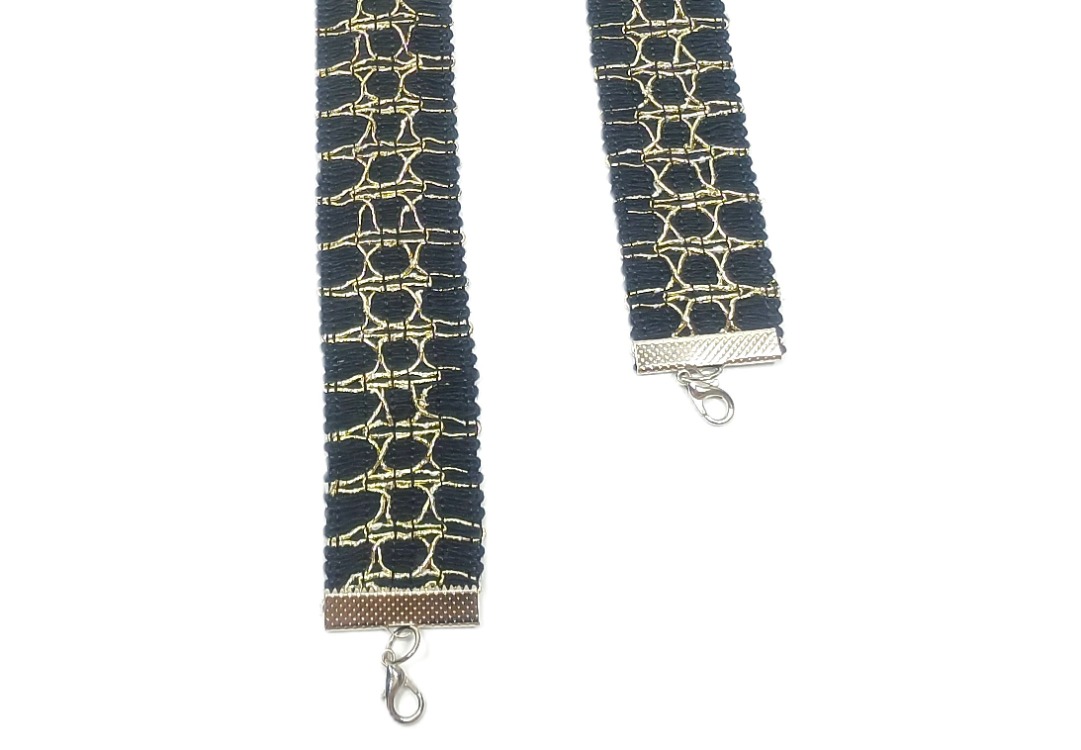 Altın İşlemeli Choker ve Bileklik Seti
