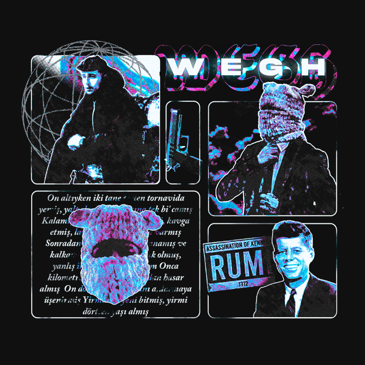 WEGH FANMADE Oversize T-Shirt Siyah