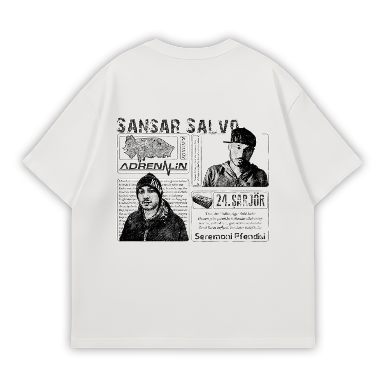 SVNSVR SVLVO FANMADE Oversize T-Shirt Beyaz