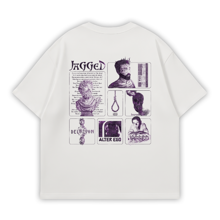 Jagged FANMADE Oversize T-Shirt Beyaz